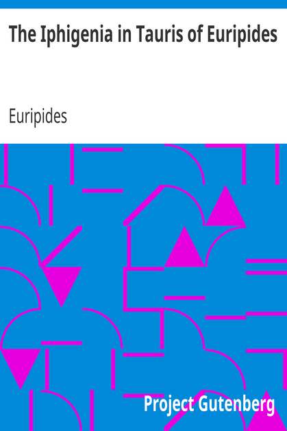 The Iphigenia in Tauris of Euripides cover