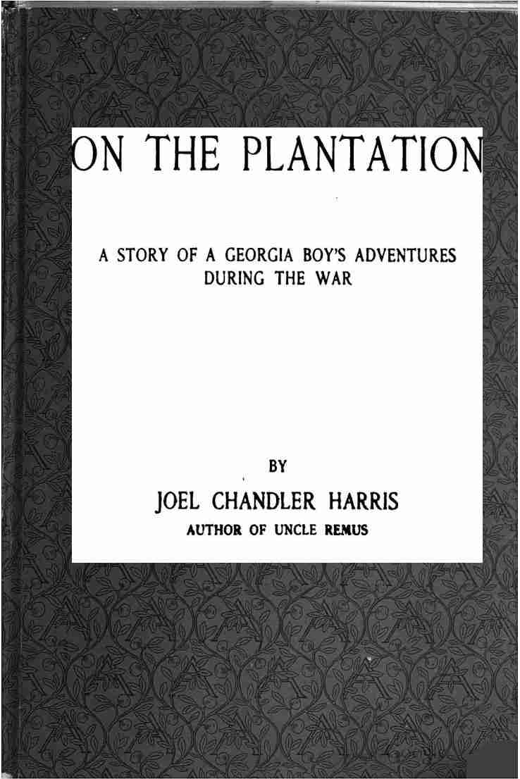 On the Plantation: A Story of a Georgia Boy's Adventures during the War cover