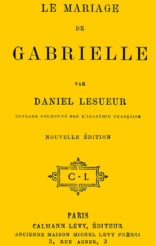 Le mariage de Gabrielle cover
