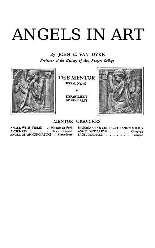 The Mentor: Angels in Art, Vol. 1, Num. 40 cover