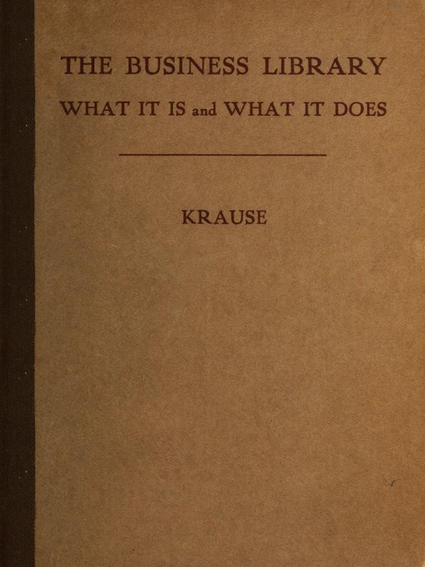 The Business Library: What it is and what it does cover