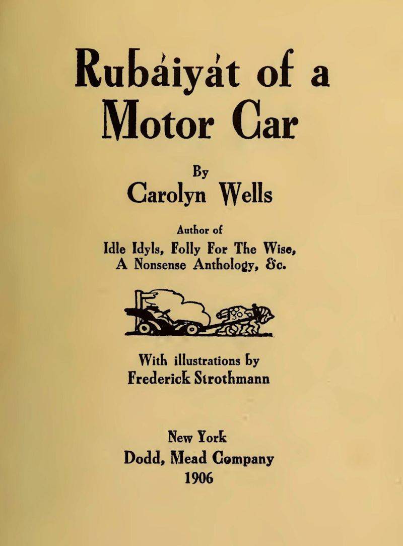 Rubáiyát of a Motor Car cover