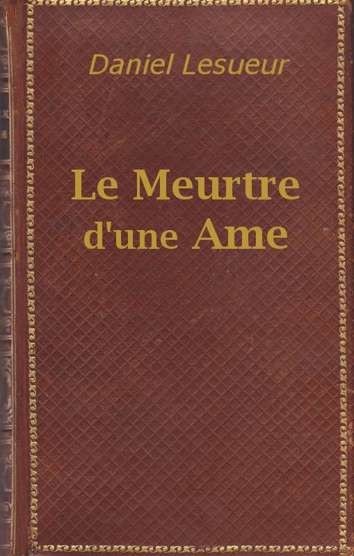 Le meurtre d'une âme cover