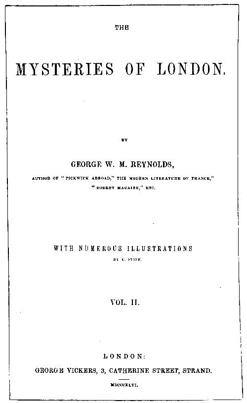 The Mysteries of London, v. 2/4 cover