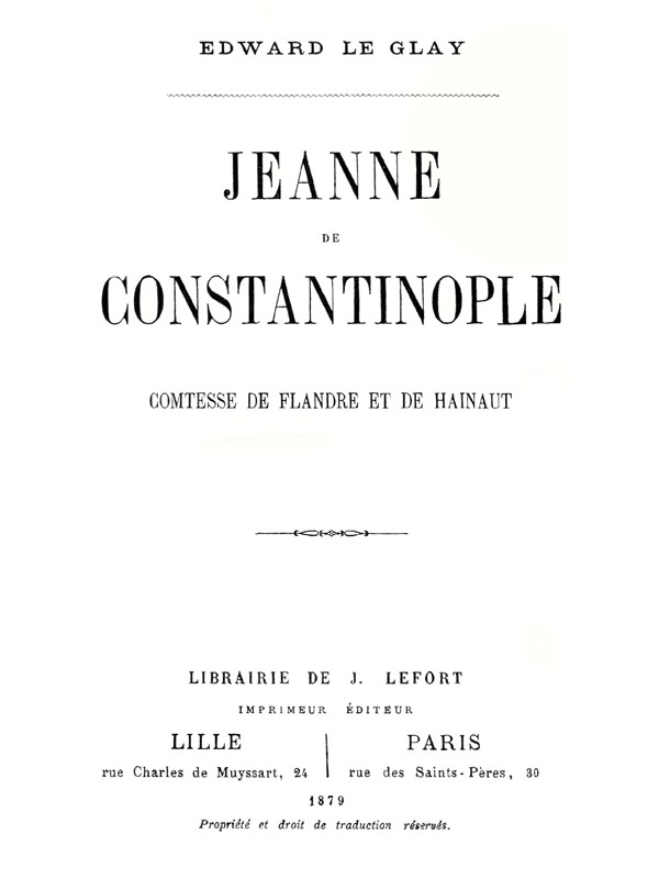 Jeanne de Constantinople: Comtesse de Flandre et de Hainaut cover