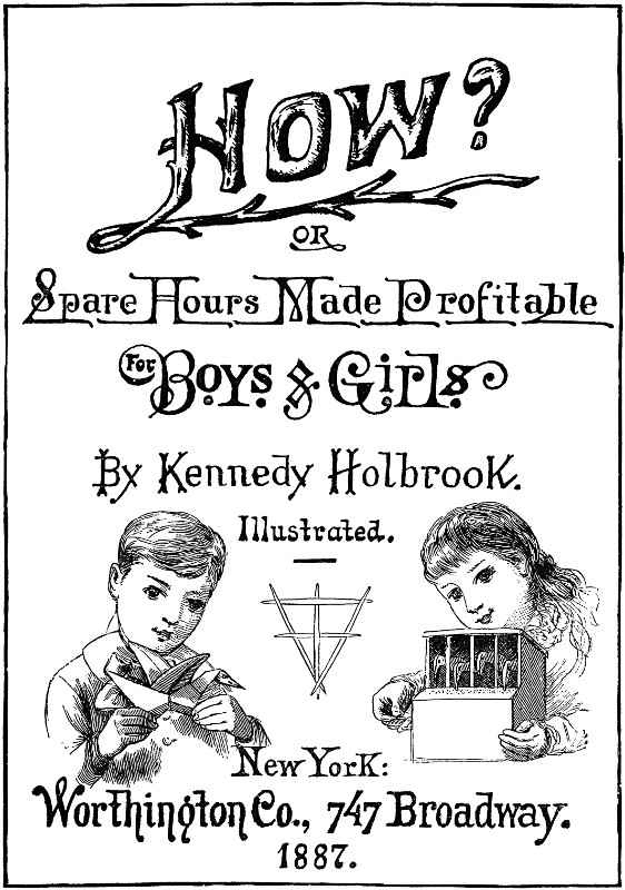 How? or, Spare Hours Made Profitable for Boys and Girls cover