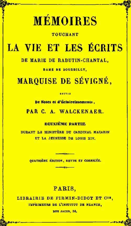 Mémoires touchant la vie et les écrits de Marie de Rabutin-Chantal, (2/6) cover