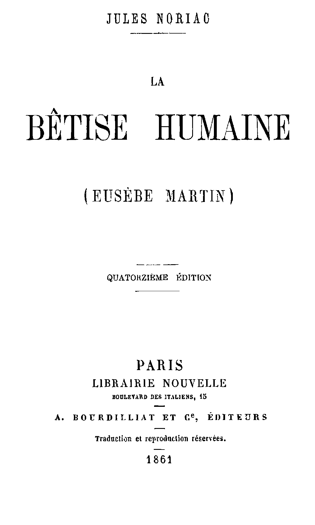 La bêtise humaine (Eusèbe Martin) cover
