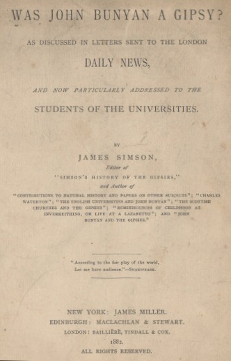 Was John Bunyan a Gipsy? cover