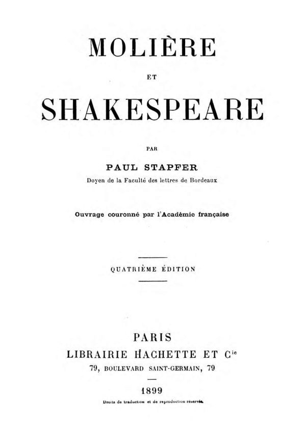 Molière et Shakespeare cover