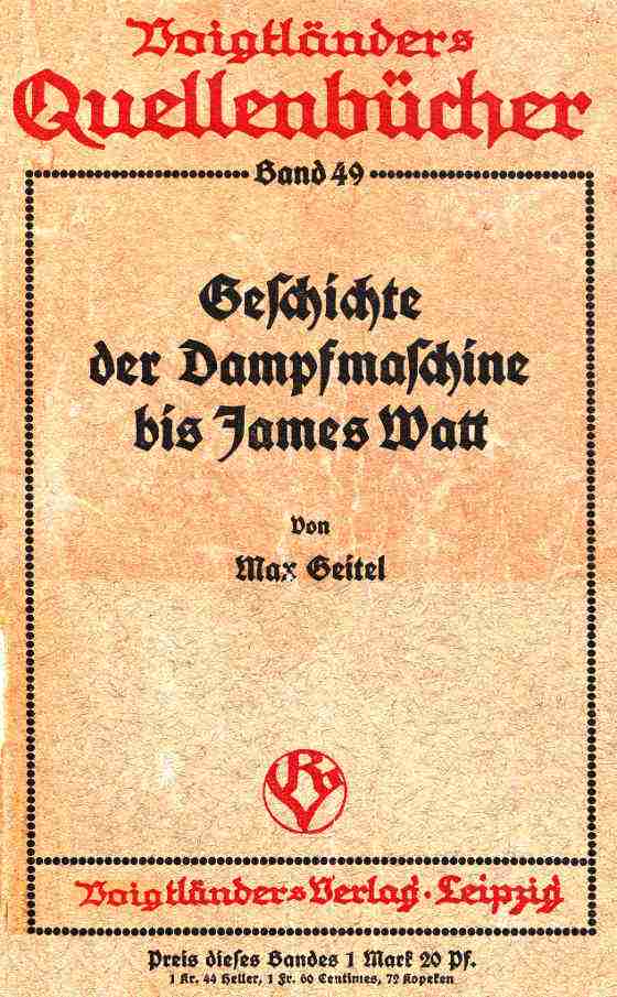 Die Geschichte der Dampfmaschine bis James Watt cover