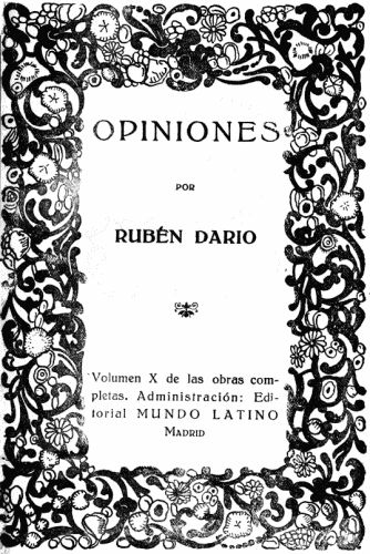 Opiniones / Obras Completas Vol. X cover