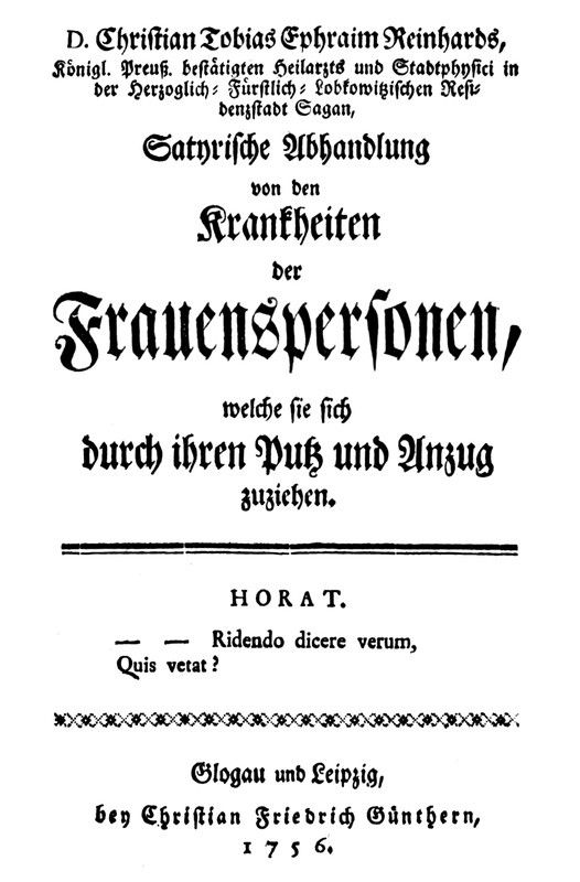 Satyrische Abhandlung von den Krankheiten der Frauenspersonen, welche sie sich durch ihren Putz und Anzug zuziehen cover