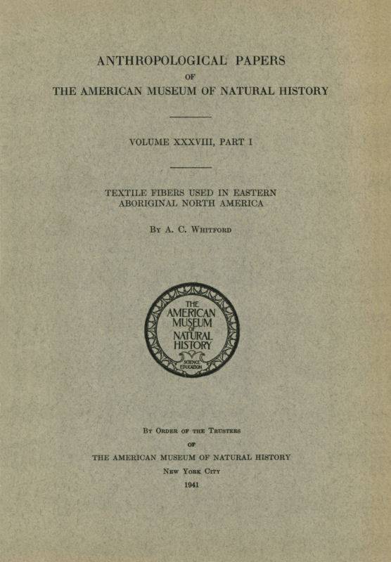 Textile Fibers used in Eastern Aboriginal North America cover