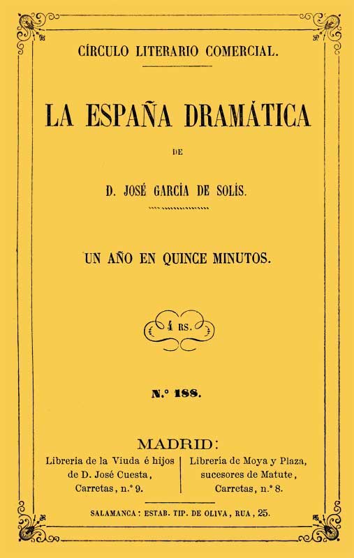Un año en quince minutos: pieza en un acto cover
