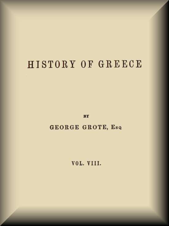 History of Greece, Volume 08 (of 12) cover