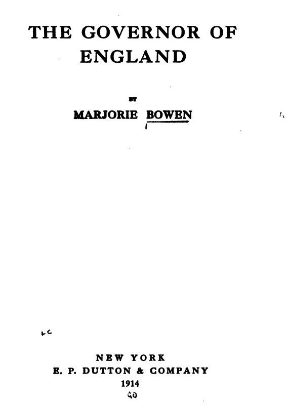 The Governor of England cover