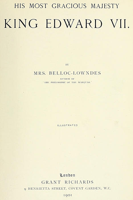 His Most Gracious Majesty King Edward VII cover