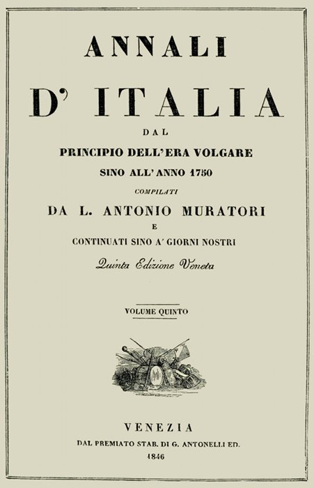 Annali d'Italia, vol. 5 / dal principio dell'era volgare sino all'anno 1750 cover