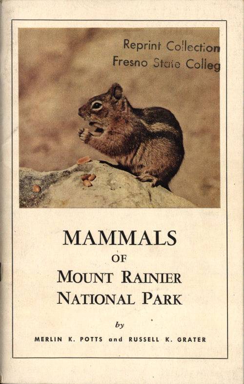 Mammals of Mount Rainier National Park cover