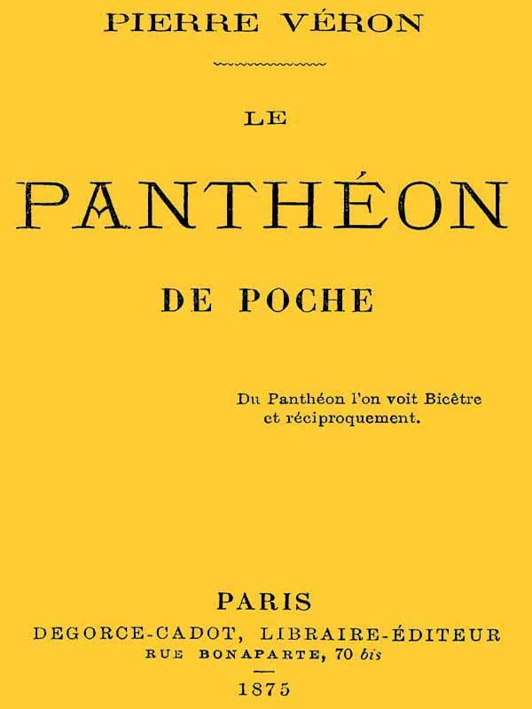 Le panthéon de poche cover