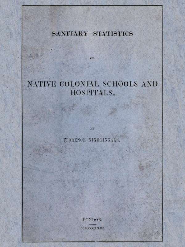 Sanitary Statistics of Native Colonial Schools and Hospitals cover