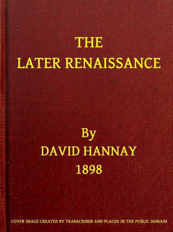 The Later Renaissance cover