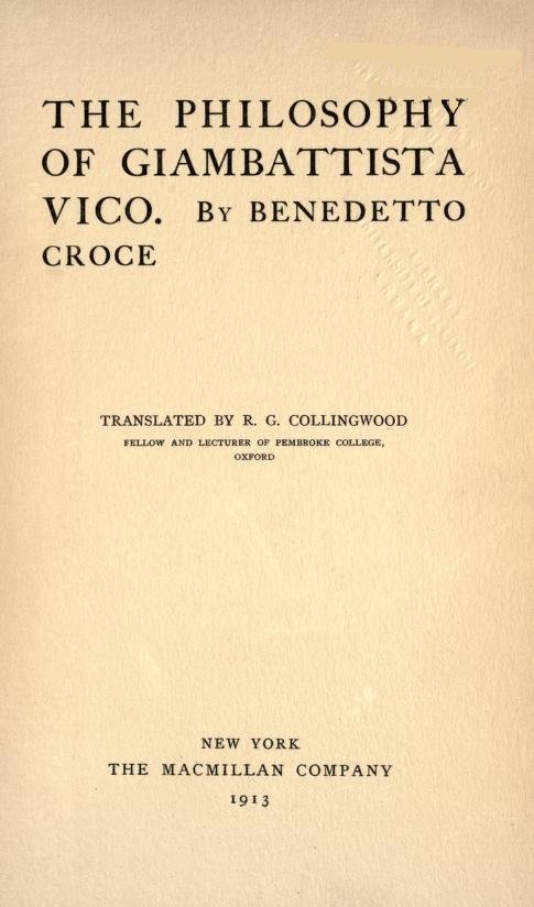 The Philosophy of Giambattista Vico cover