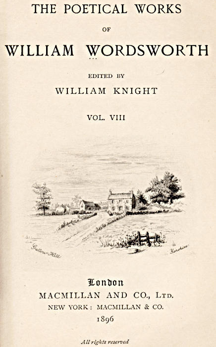 The Poetical Works of William Wordsworth — Volume 8 (of 8) cover