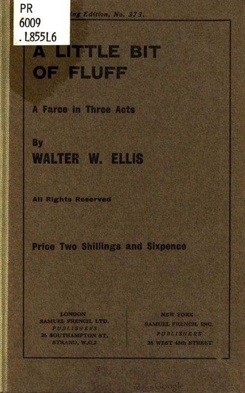 A Little Bit of Fluff: A Farce in Three Acts cover