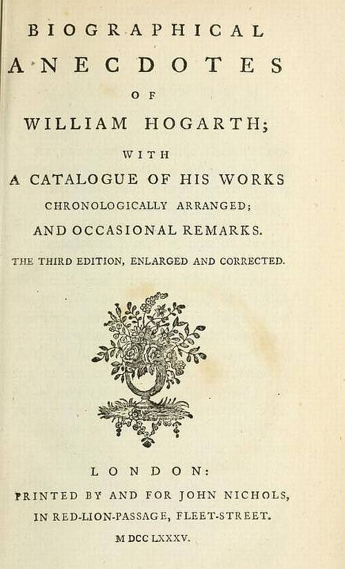 Biographical Anecdotes of William Hogarth, With a Catalogue of His Works cover