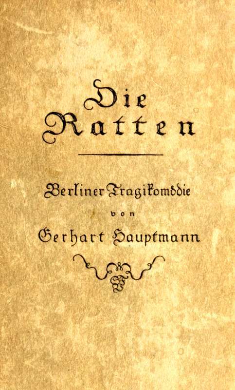 Die Ratten: Berliner Tragikomödie cover