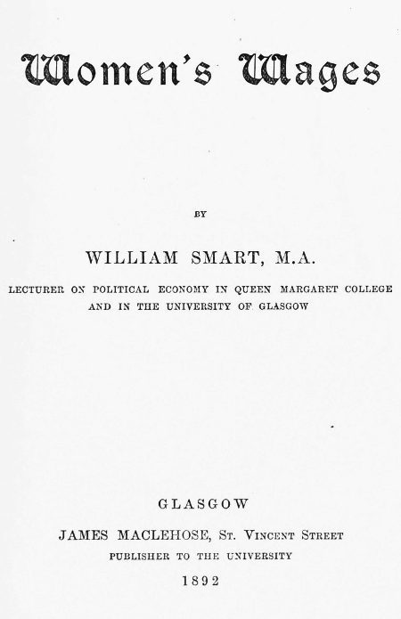 Women's wages cover