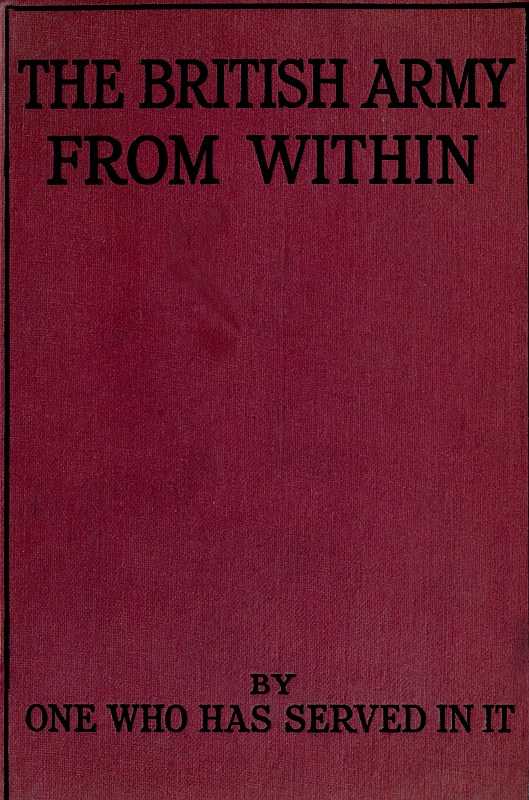 The British Army from Within cover