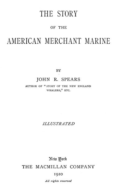 The Story of the American Merchant Marine cover