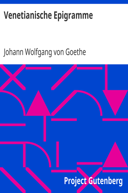 Venetianische Epigramme cover
