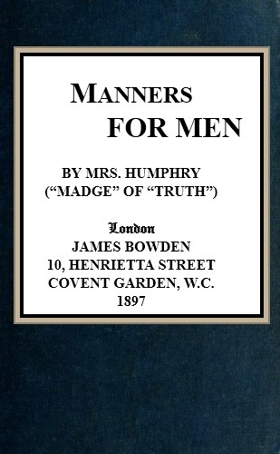 Manners for Men cover