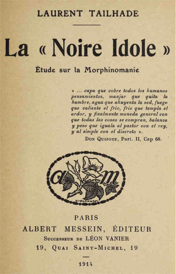 La "noire idole": Étude sur la Morphinomanie cover