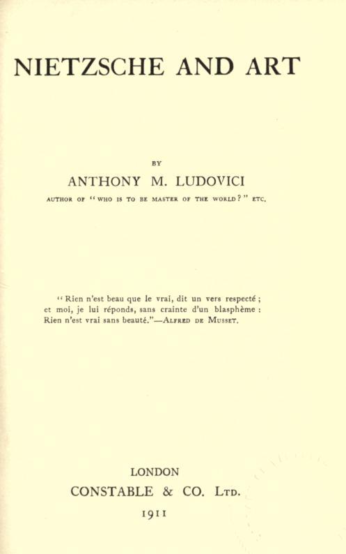 Nietzsche and Art cover