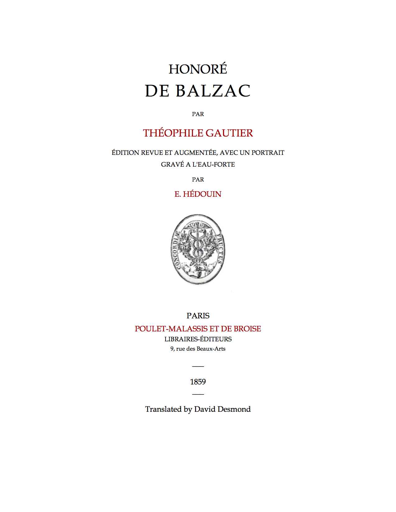 Honoré de Balzac cover