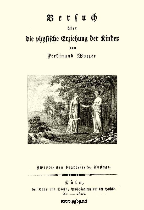 Versuch über die physische Erziehung der Kinder cover