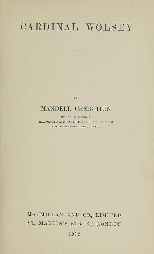 Cardinal Wolsey cover