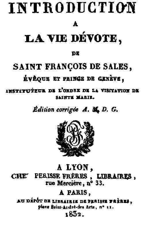 Introduction à la vie dévote cover