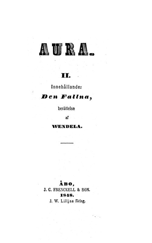 Den Fallna: Berättelse cover
