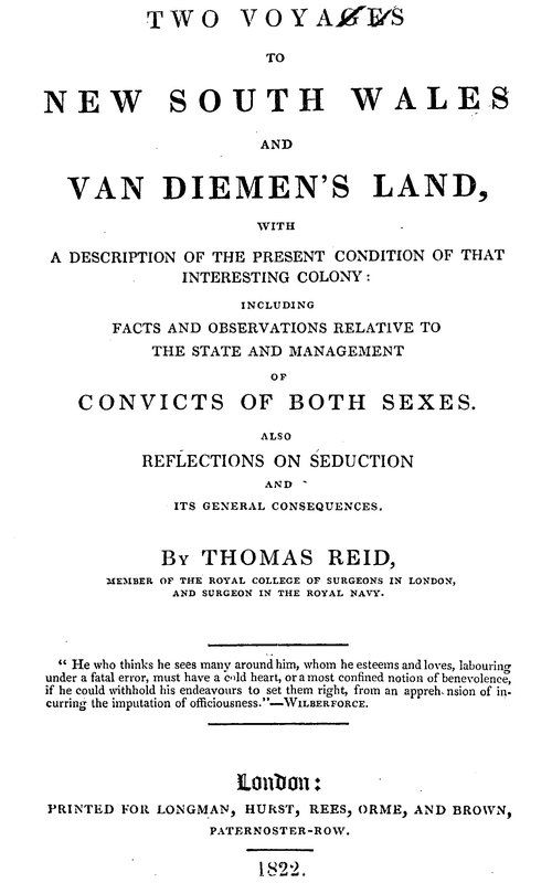 Two Voyages to New South Wales and Van Diemen's Land cover