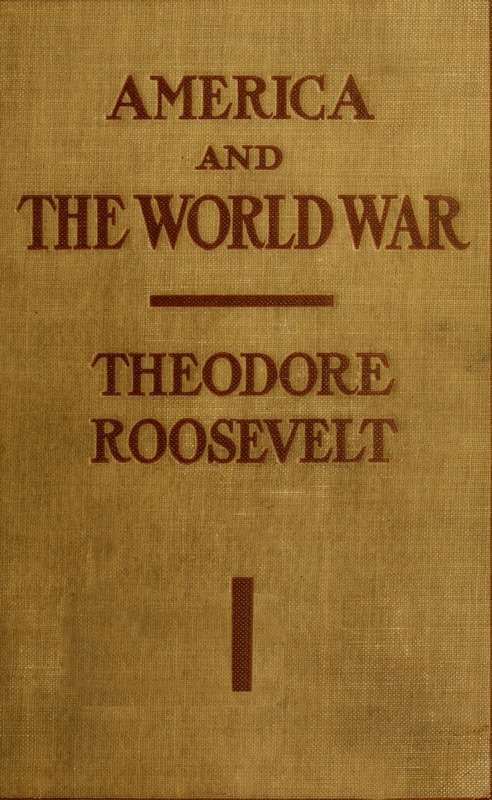 America and the World War cover