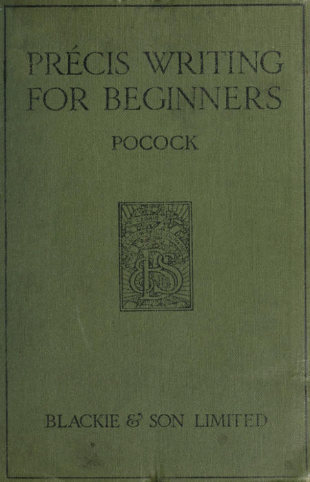 Précis writing for beginners cover