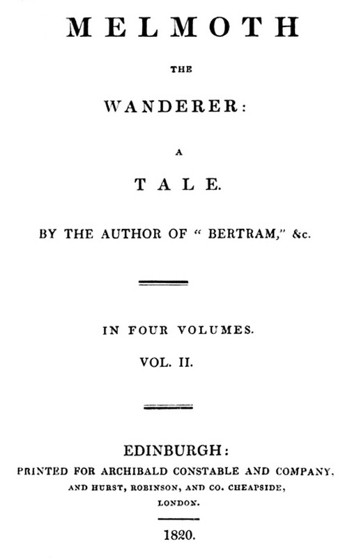 Melmoth the Wanderer, Vol. 2 cover