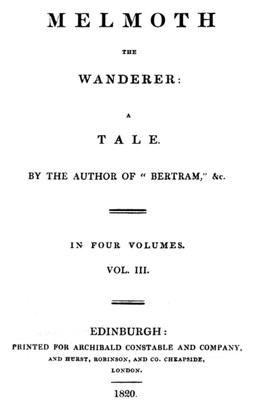 Melmoth the Wanderer, Vol. 3 cover