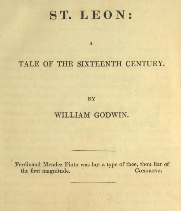 St. Leon: A Tale of the Sixteenth Century cover